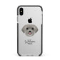Schnoodle Personalised Apple iPhone Xs Max Impact Case Black Edge on Silver Phone