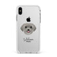 Schnoodle Personalised Apple iPhone Xs Max Impact Case White Edge on Silver Phone