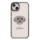 Schnoodle Personalised iPhone 14 Plus Black Impact Case on Silver phone