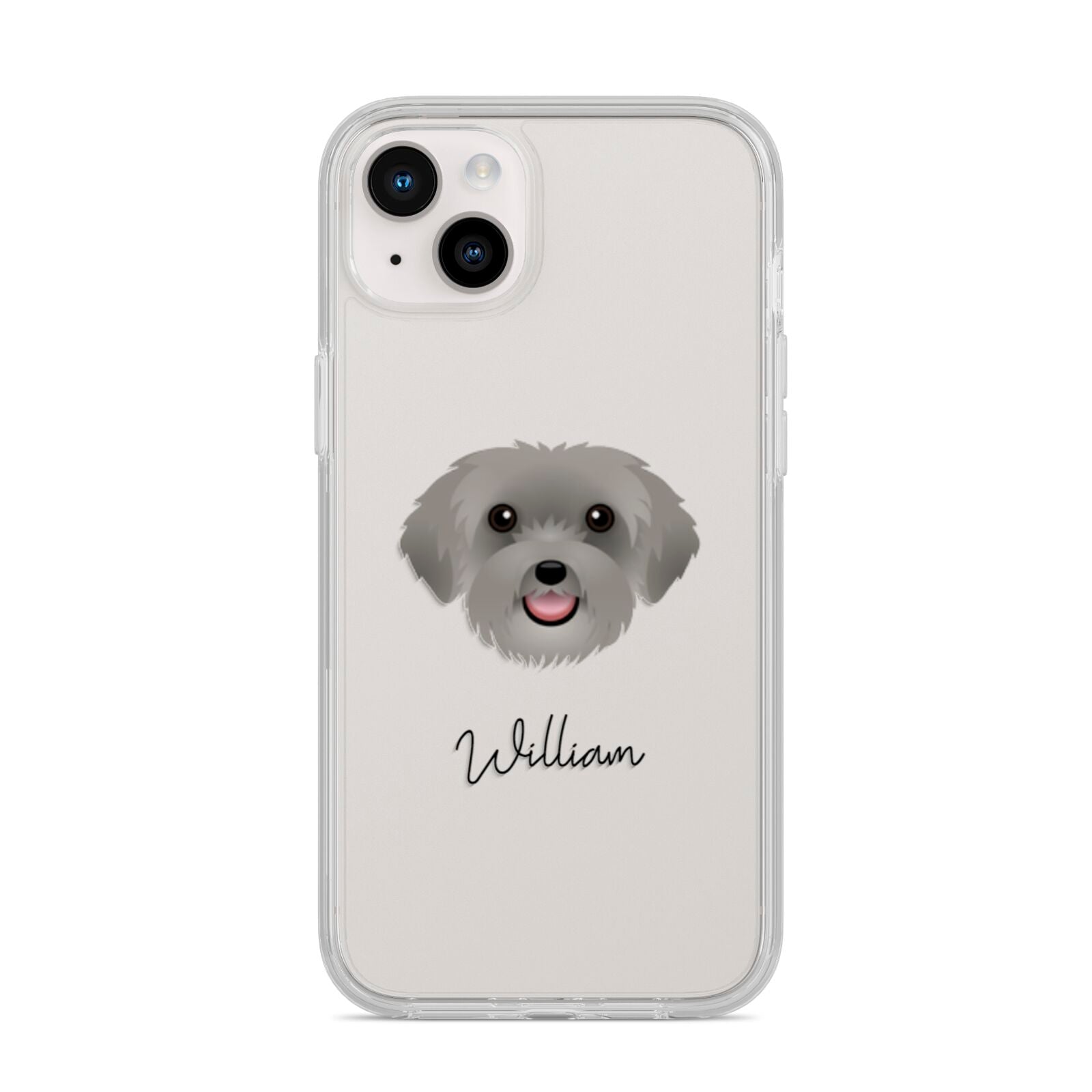 Schnoodle Personalised iPhone 14 Plus Clear Tough Case Starlight