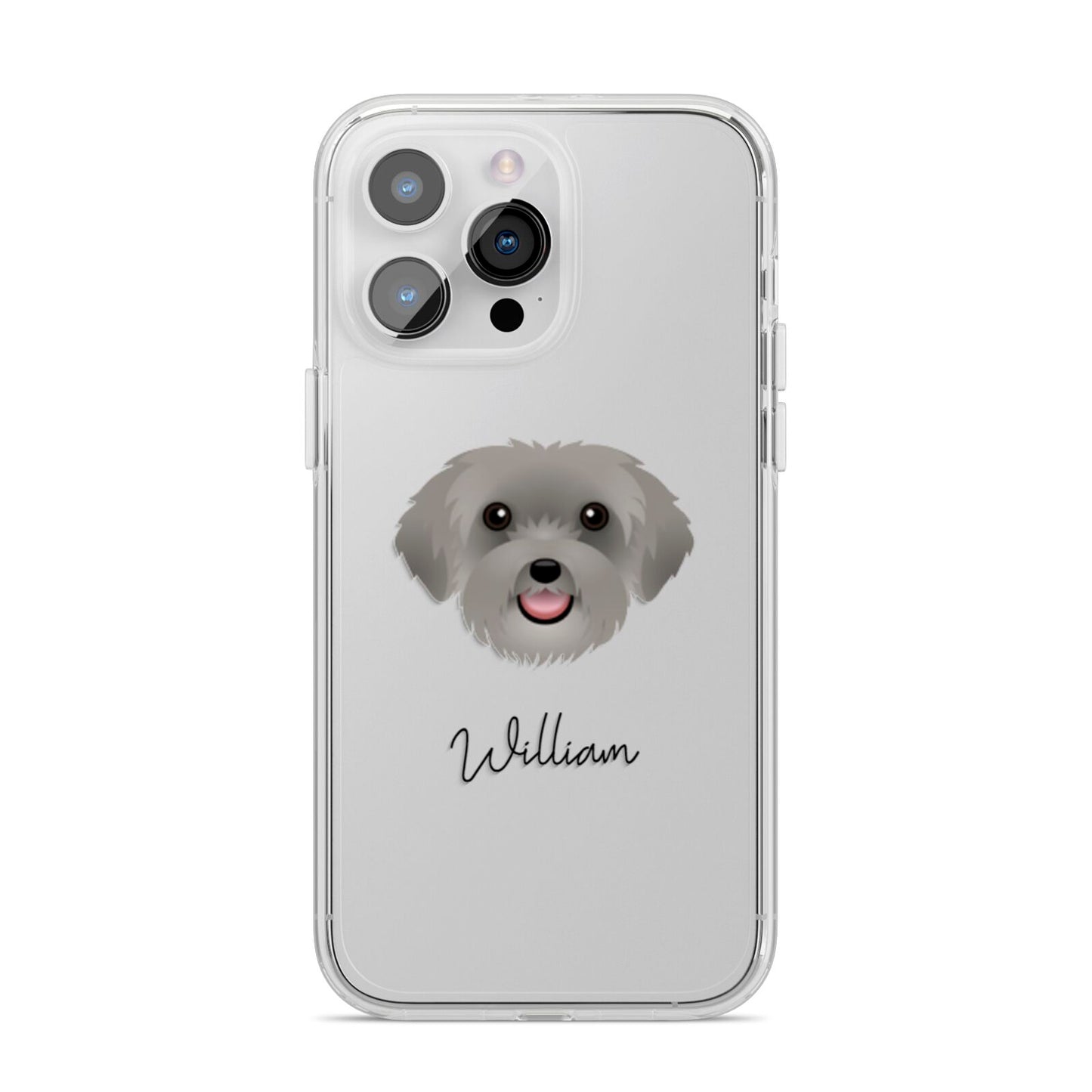 Schnoodle Personalised iPhone 14 Pro Max Clear Tough Case Silver