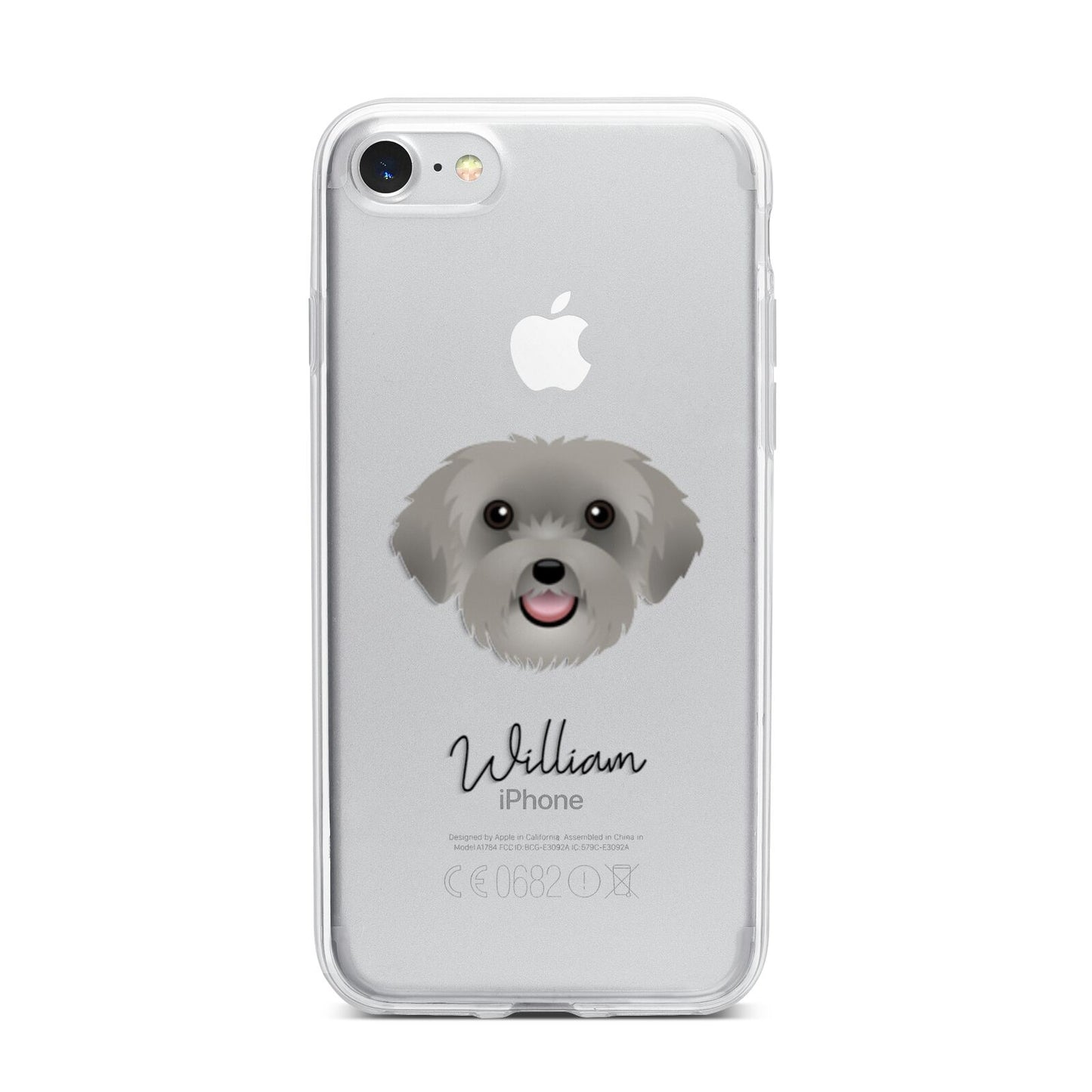 Schnoodle Personalised iPhone 7 Bumper Case on Silver iPhone