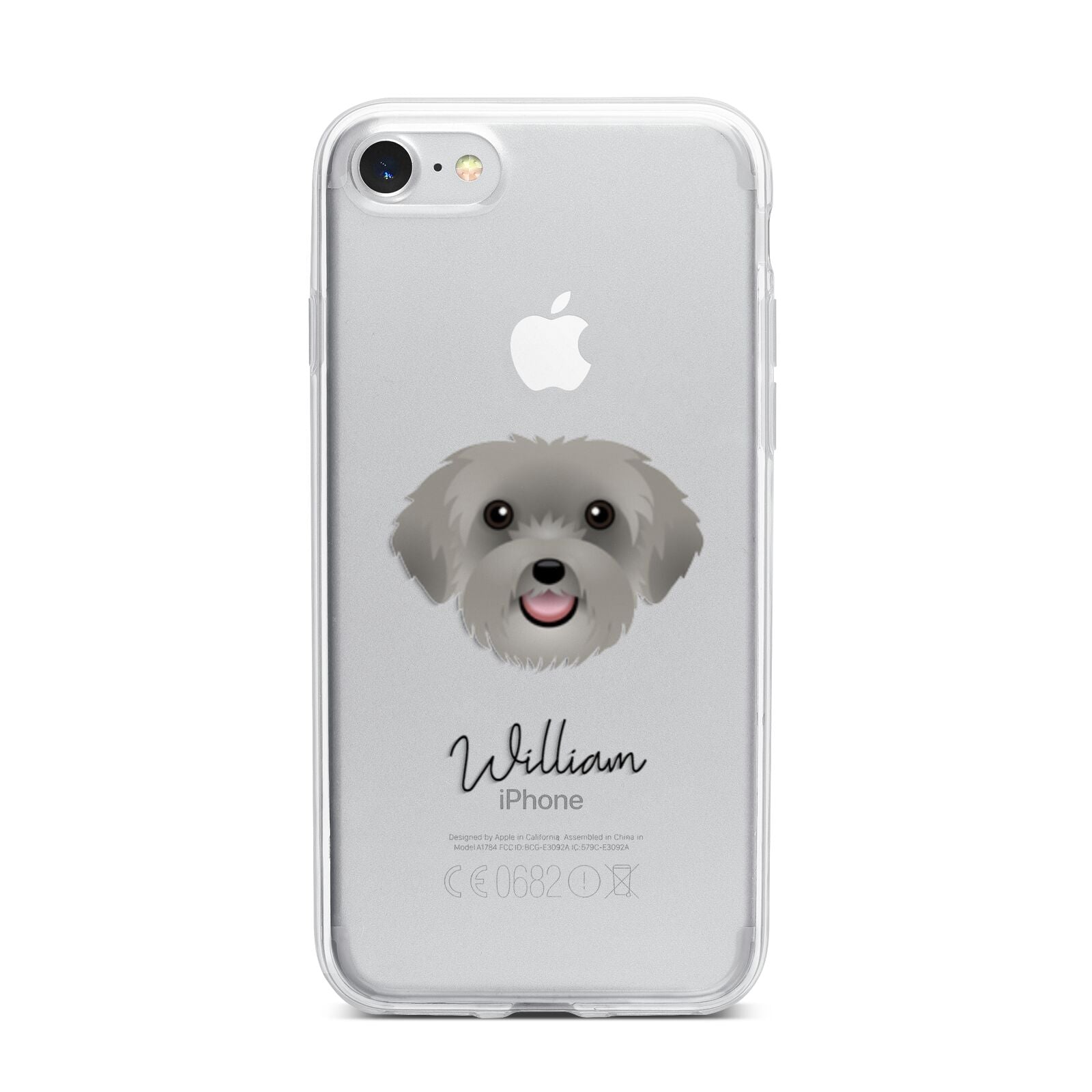 Schnoodle Personalised iPhone 7 Bumper Case on Silver iPhone
