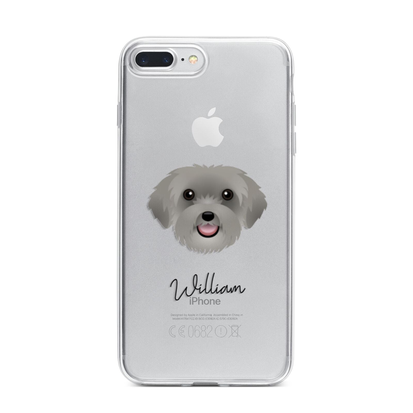 Schnoodle Personalised iPhone 7 Plus Bumper Case on Silver iPhone