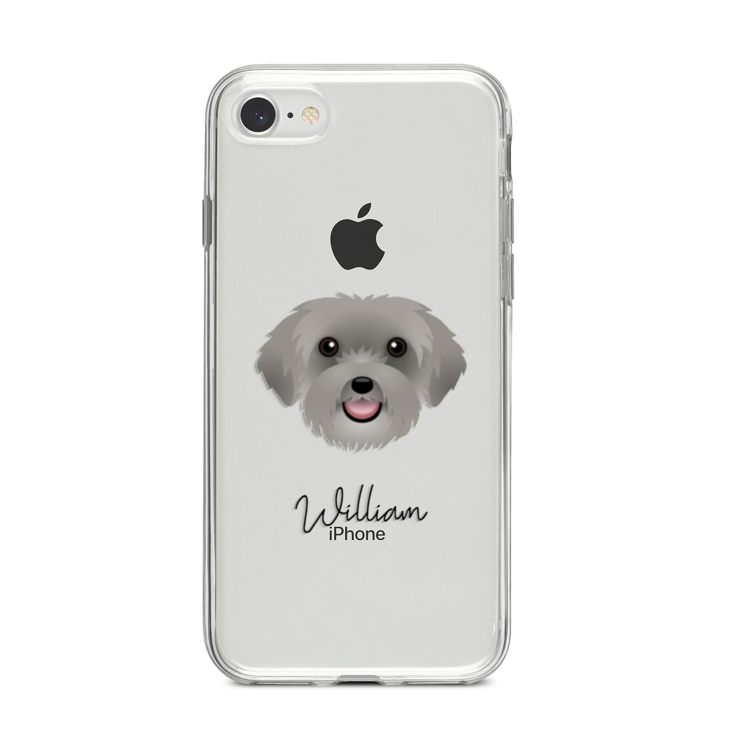 Schnoodle Personalised iPhone 8 Bumper Case on Silver iPhone