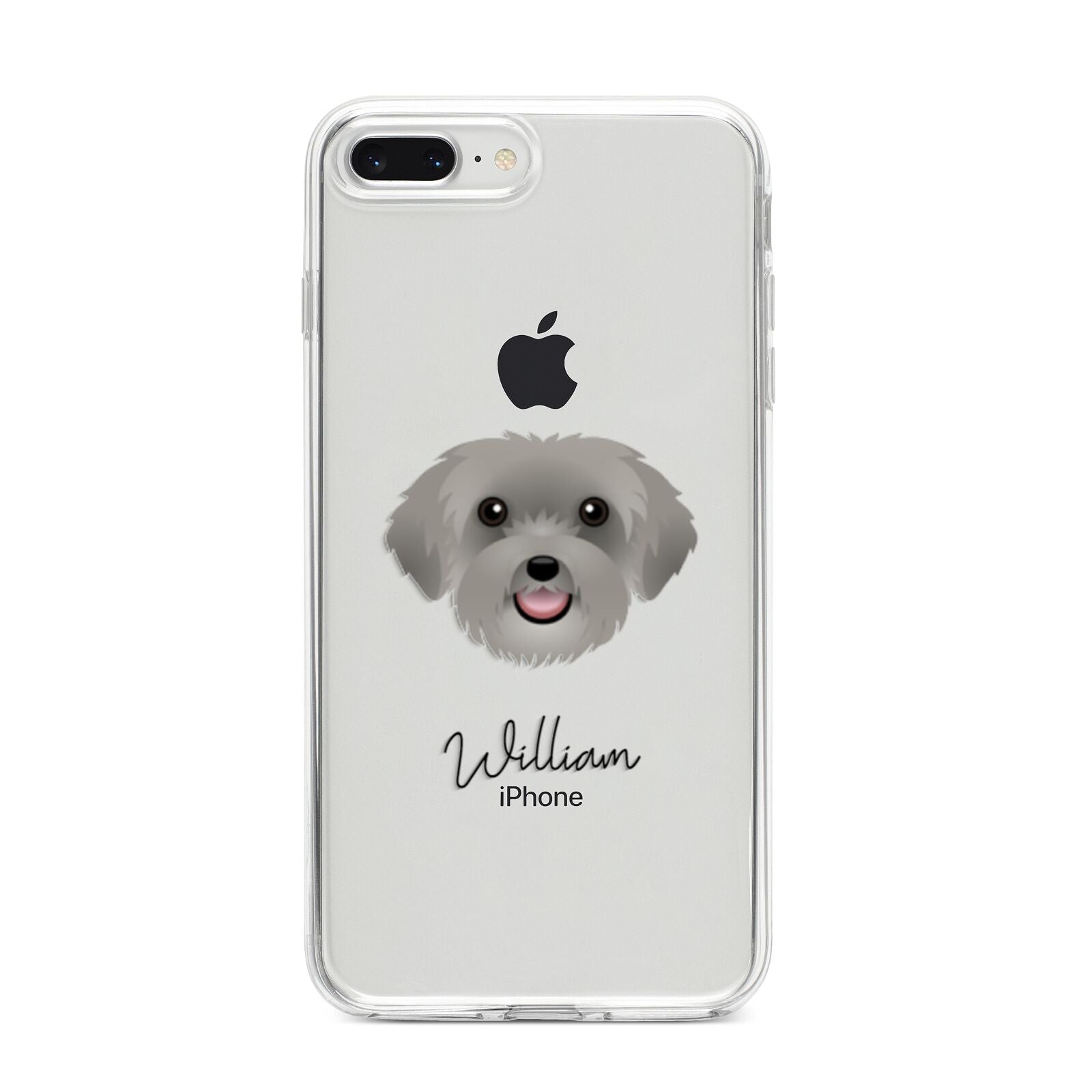 Schnoodle Personalised iPhone 8 Plus Bumper Case on Silver iPhone