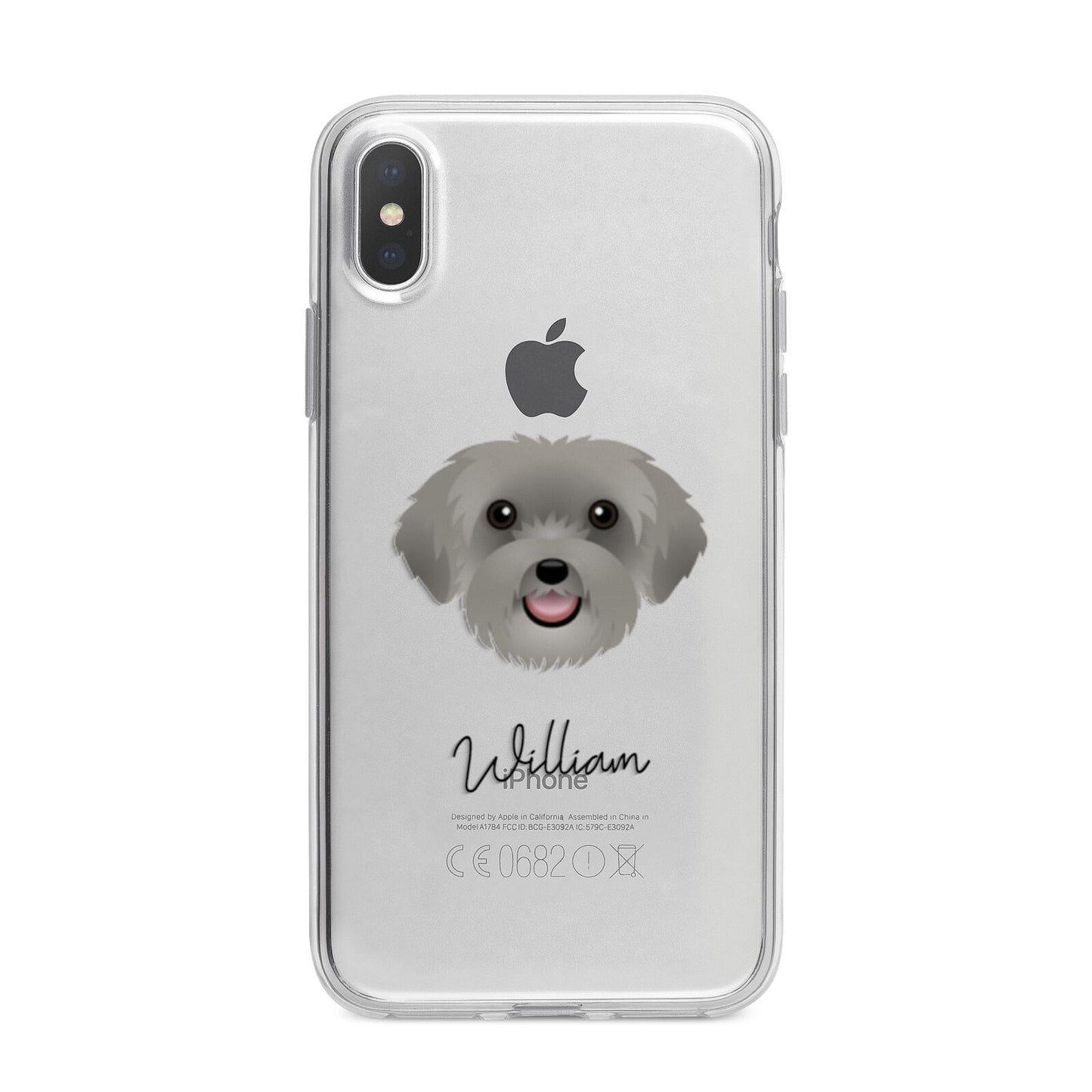 Schnoodle Personalised iPhone X Bumper Case on Silver iPhone Alternative Image 1