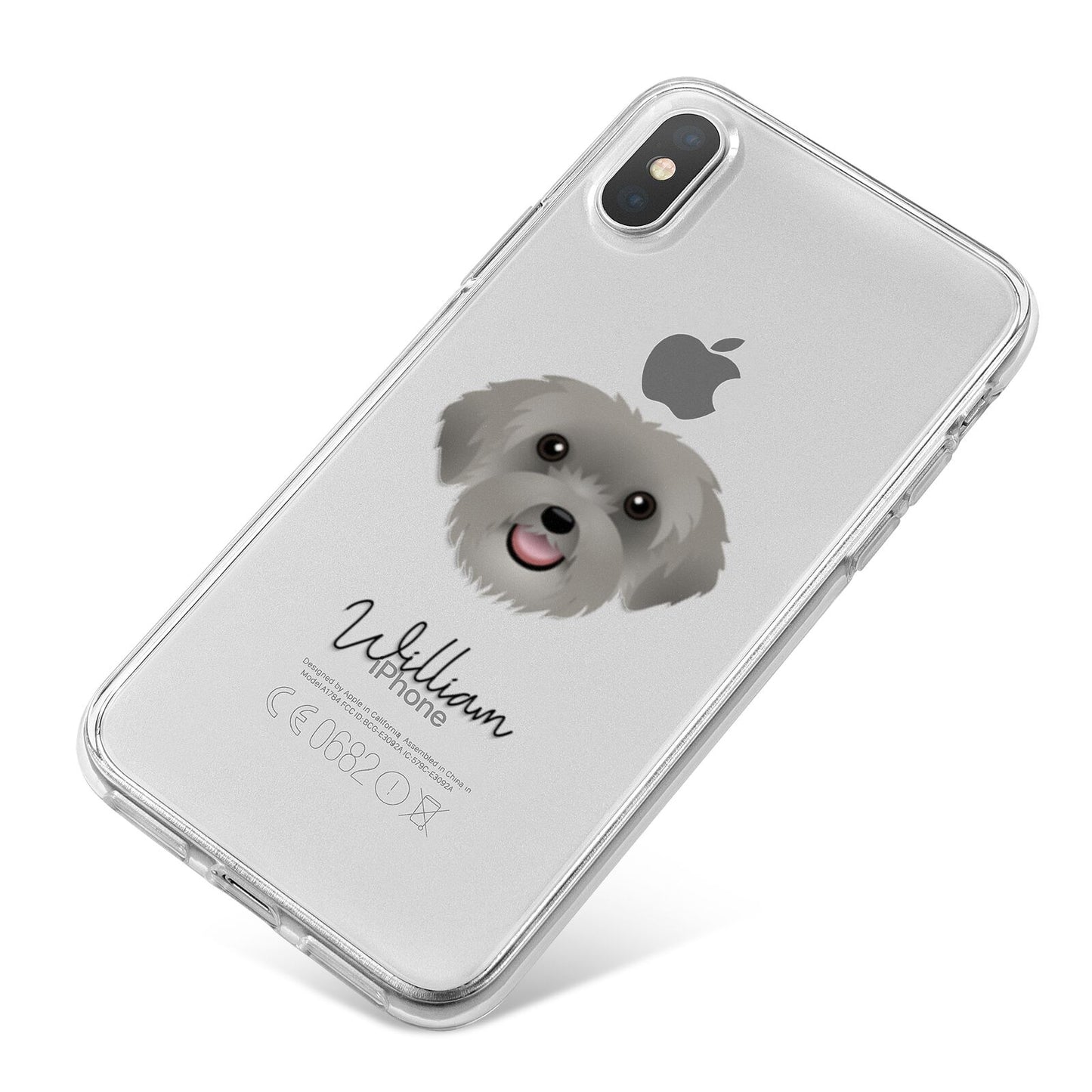 Schnoodle Personalised iPhone X Bumper Case on Silver iPhone