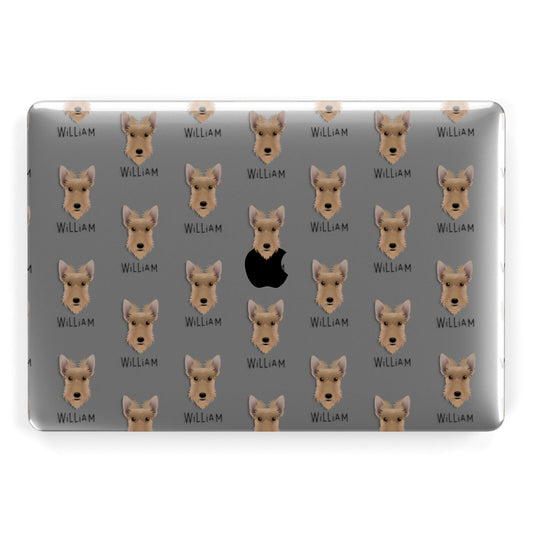 Scottish Terrier Icon with Name Apple MacBook Case