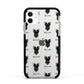 Scottish Terrier Icon with Name Apple iPhone 11 in White with Black Impact Case