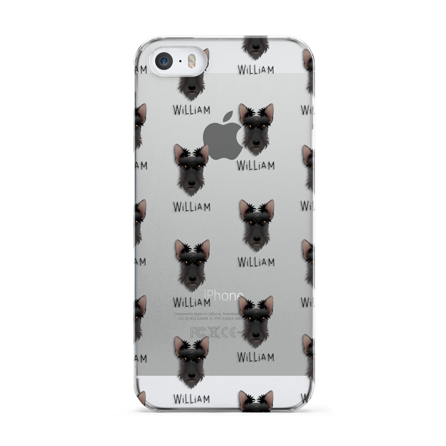 Scottish Terrier Icon with Name Apple iPhone 5 Case