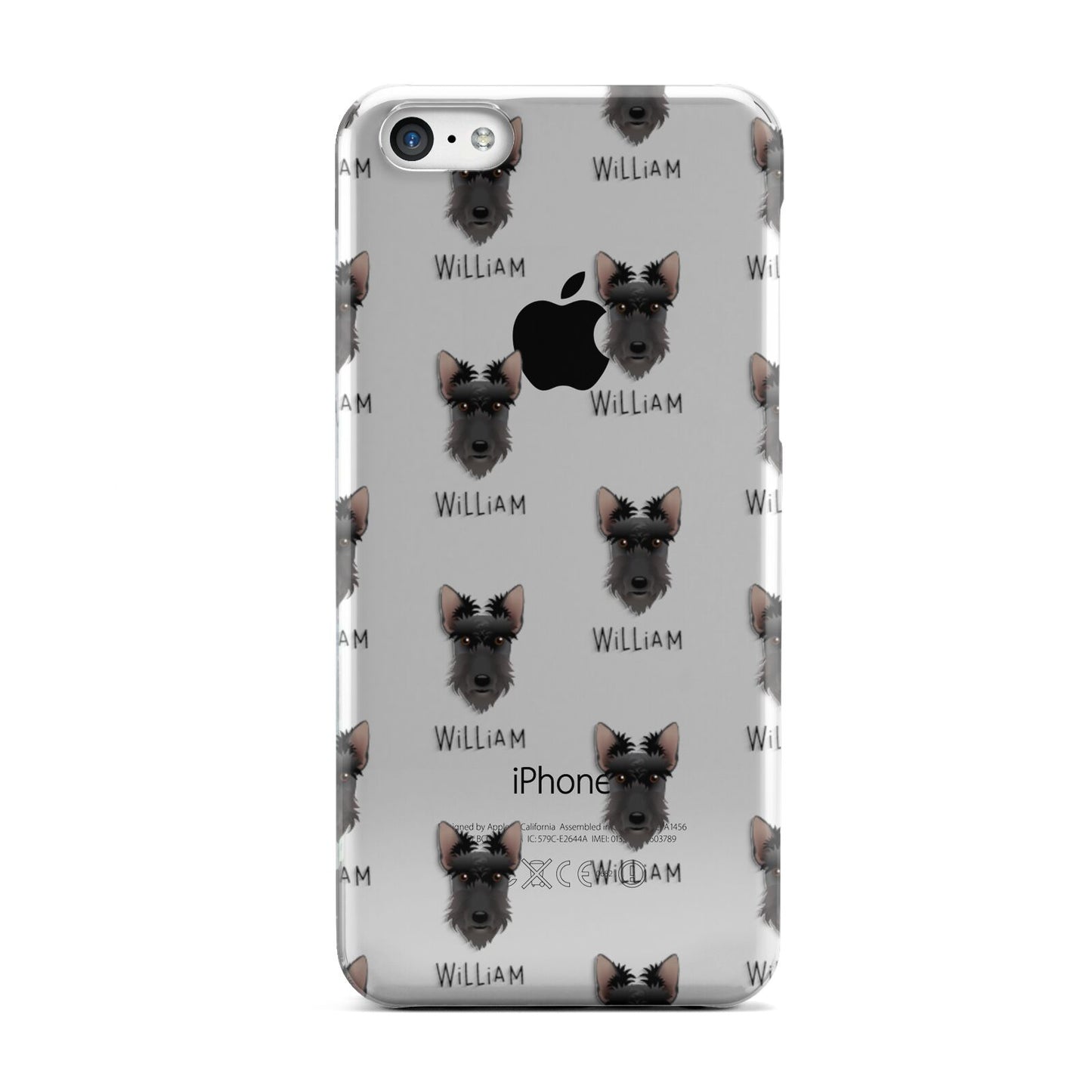 Scottish Terrier Icon with Name Apple iPhone 5c Case