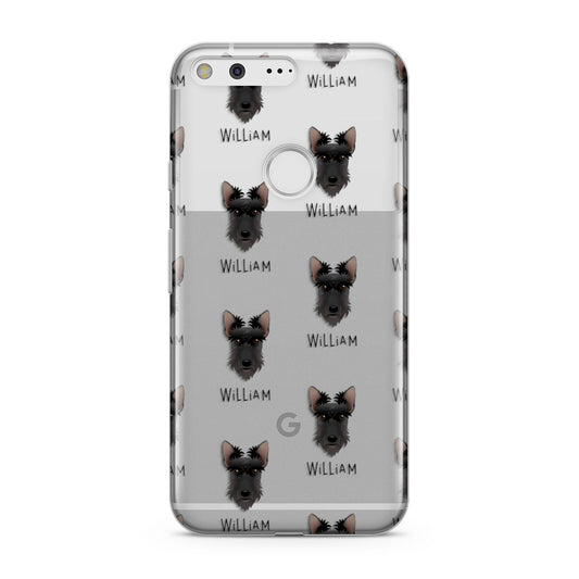Scottish Terrier Icon with Name Google Pixel Case