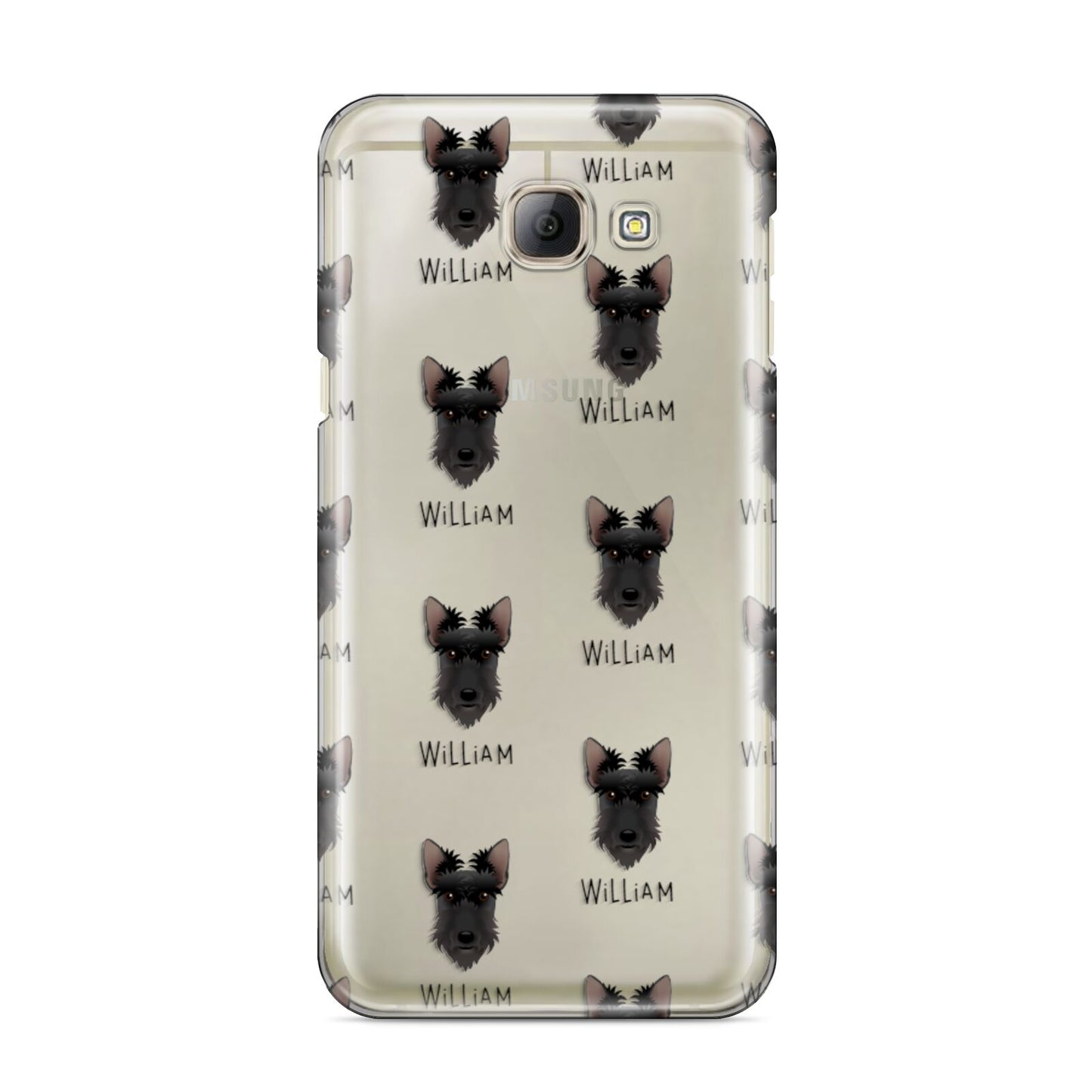 Scottish Terrier Icon with Name Samsung Galaxy A8 2016 Case