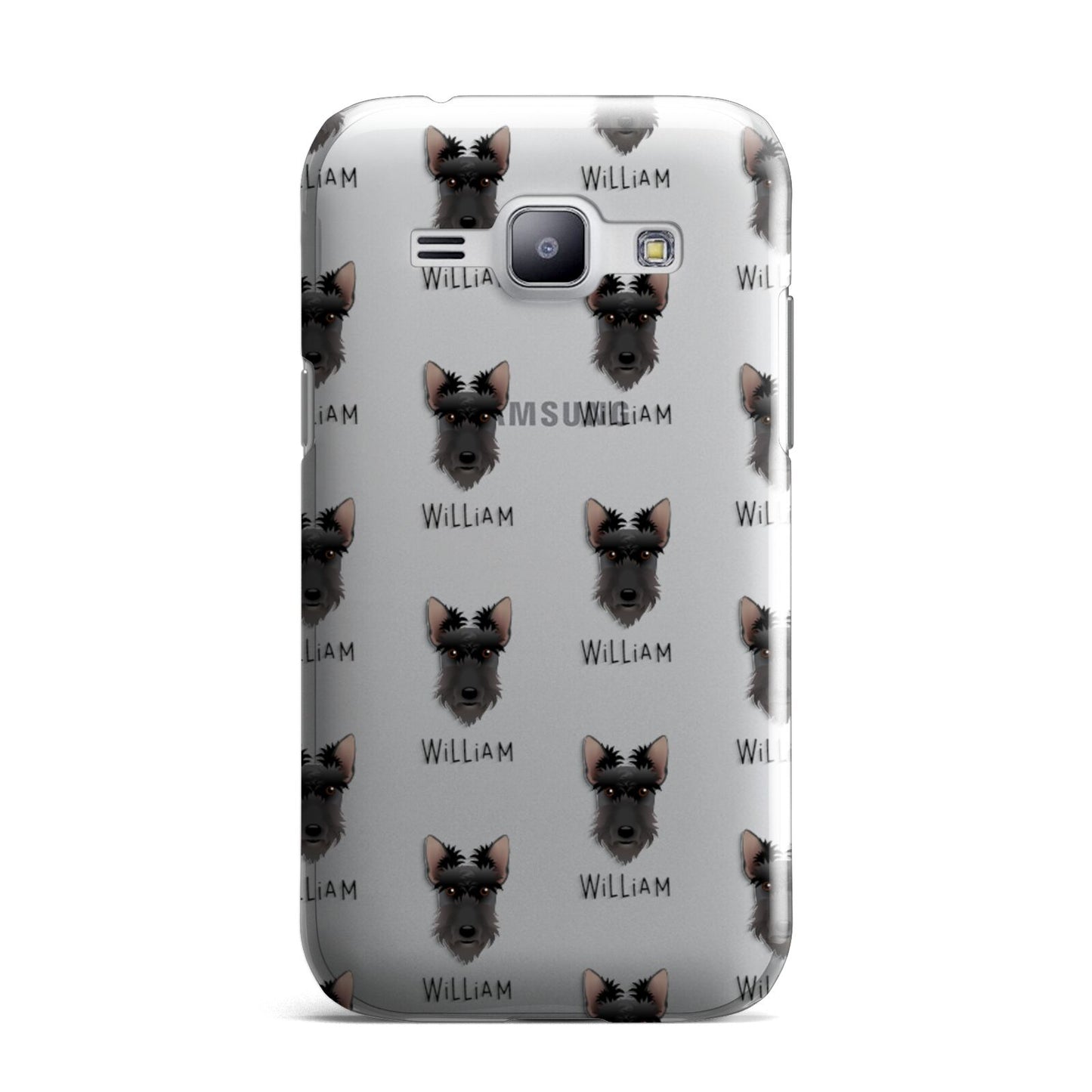 Scottish Terrier Icon with Name Samsung Galaxy J1 2015 Case