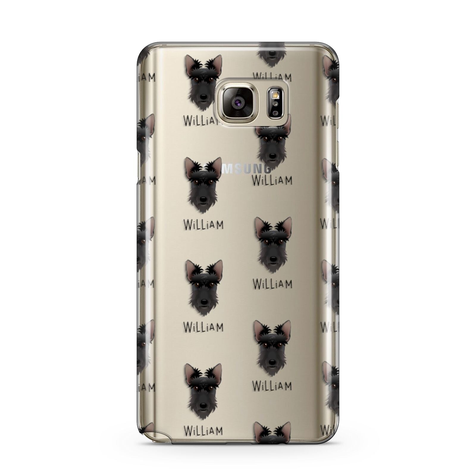 Scottish Terrier Icon with Name Samsung Galaxy Note 5 Case