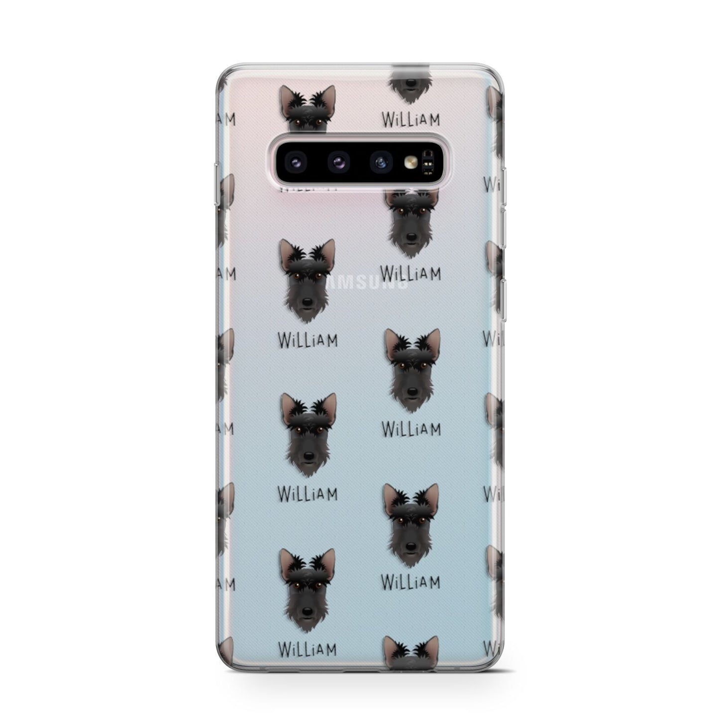 Scottish Terrier Icon with Name Samsung Galaxy S10 Case