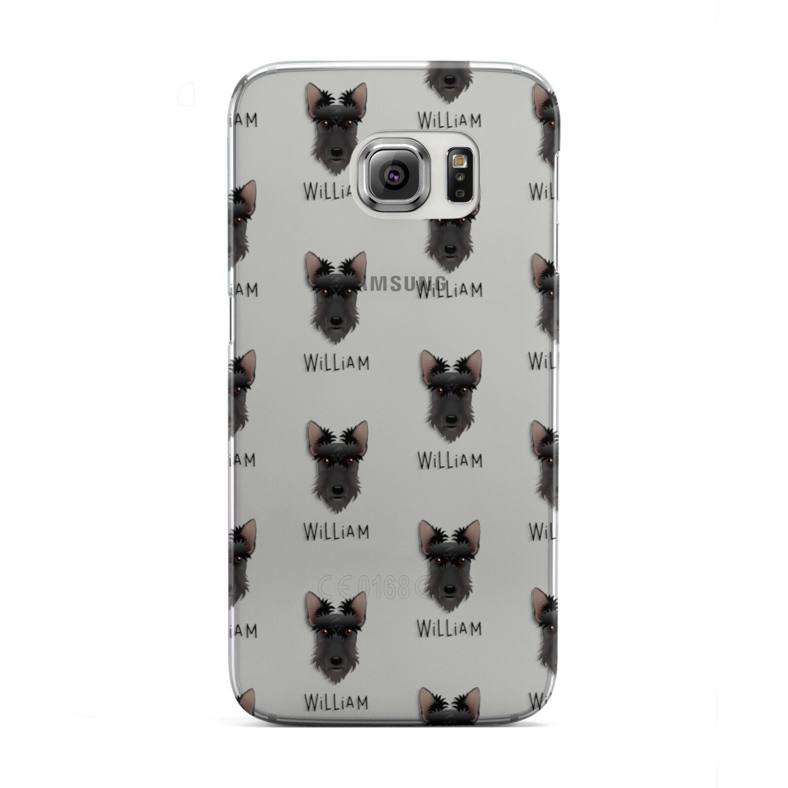 Scottish Terrier Icon with Name Samsung Galaxy S6 Edge Case