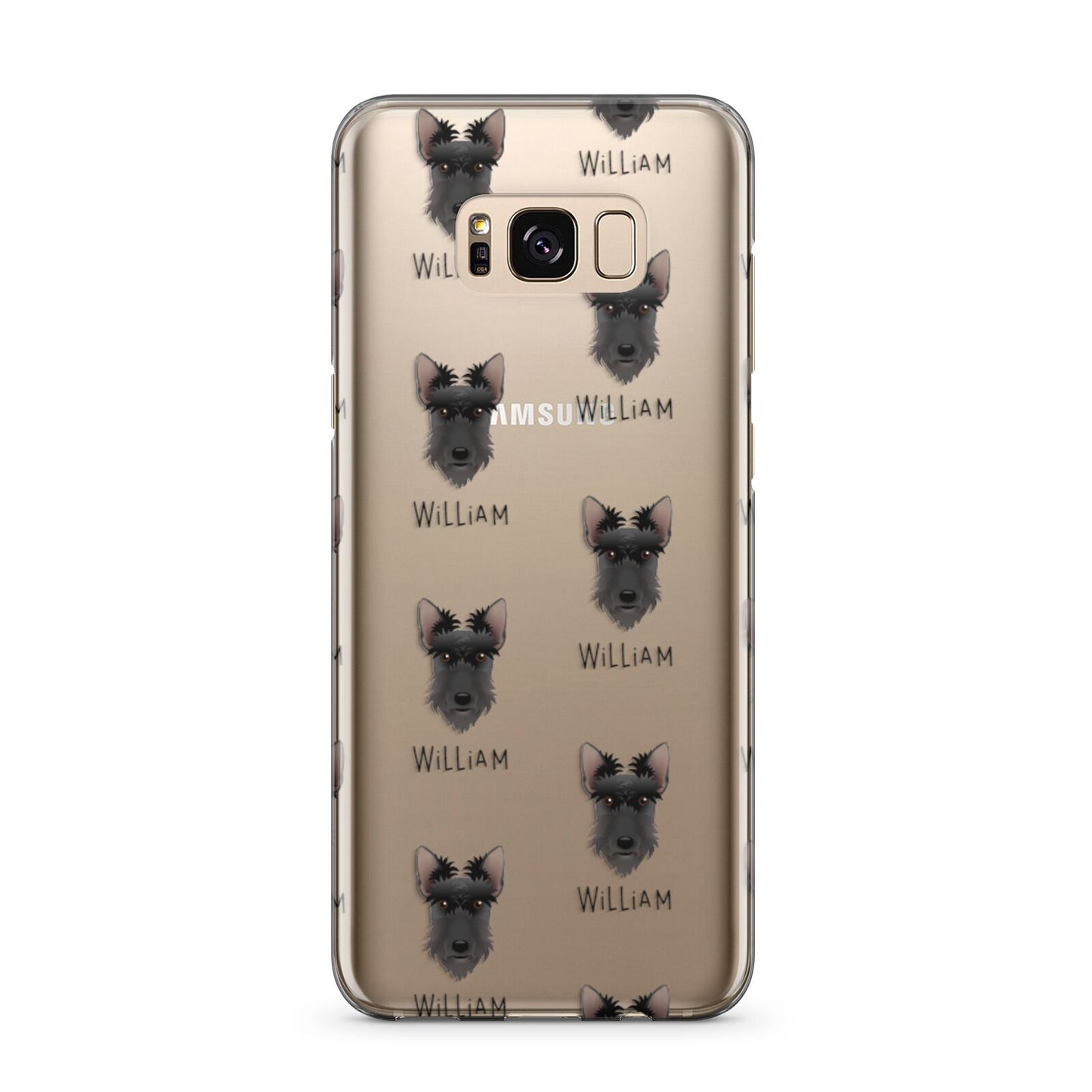 Scottish Terrier Icon with Name Samsung Galaxy S8 Plus Case