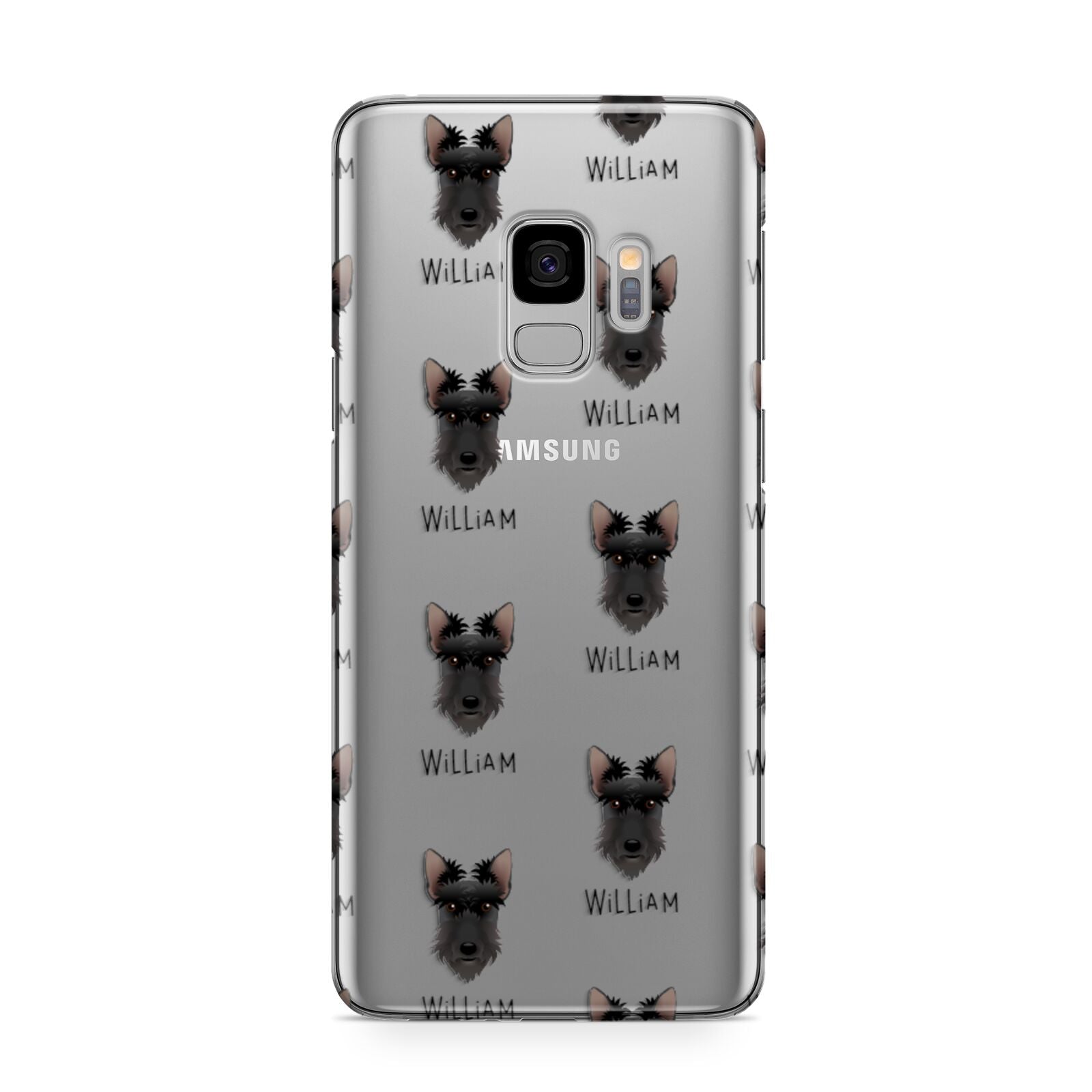 Scottish Terrier Icon with Name Samsung Galaxy S9 Case