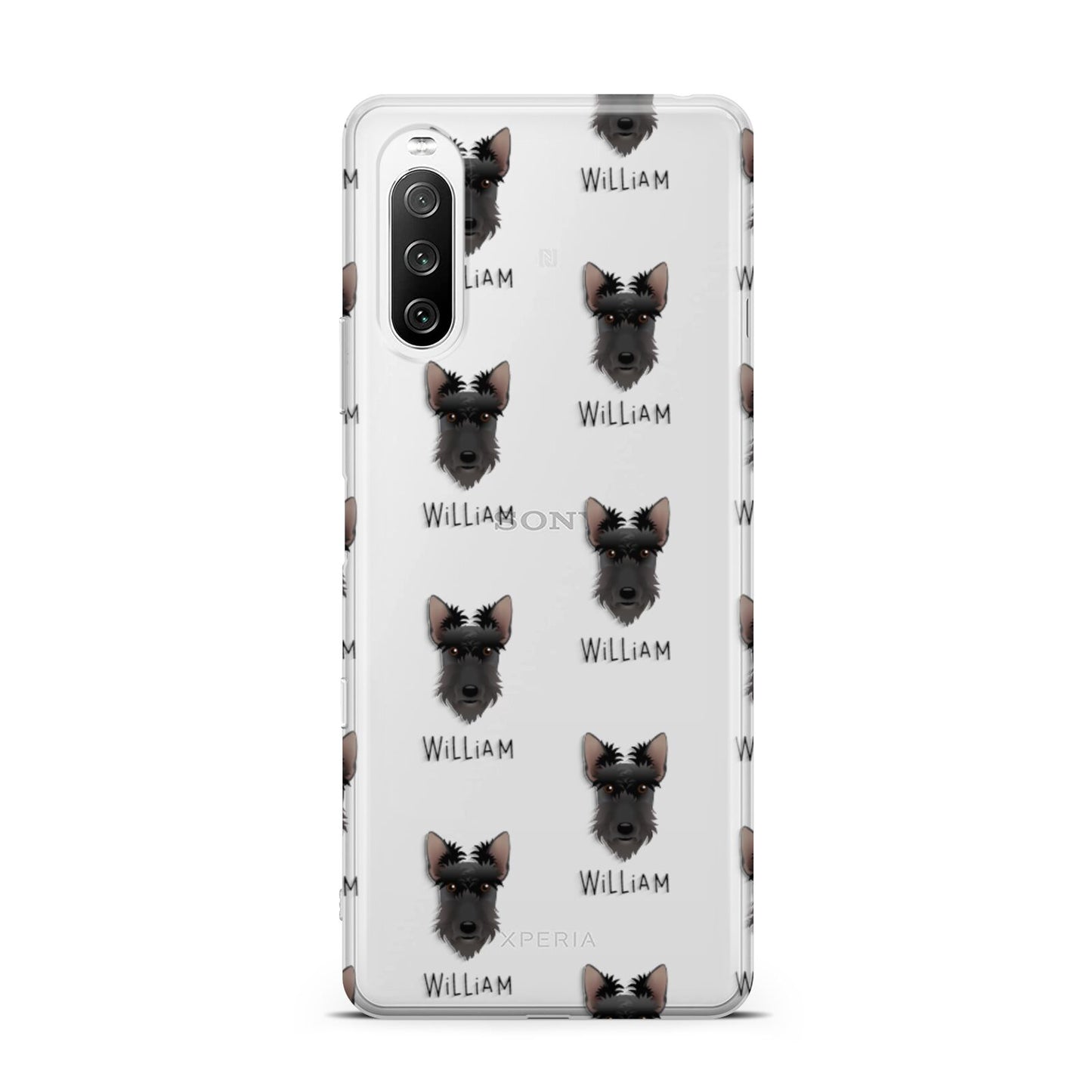 Scottish Terrier Icon with Name Sony Xperia 10 III Case