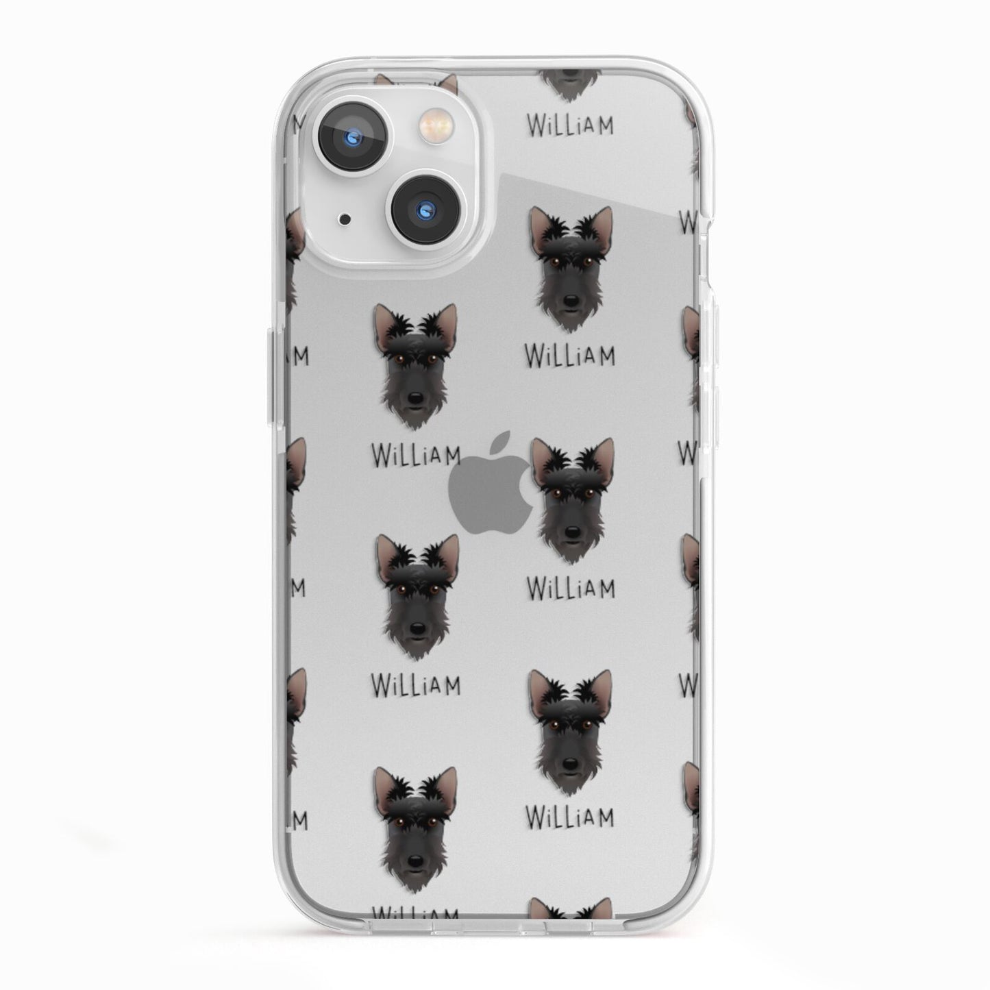 Scottish Terrier Icon with Name iPhone 13 TPU Impact Case with White Edges