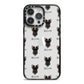Scottish Terrier Icon with Name iPhone 14 Pro Max Black Impact Case on Silver phone