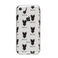 Scottish Terrier Icon with Name iPhone 8 Bumper Case on Silver iPhone