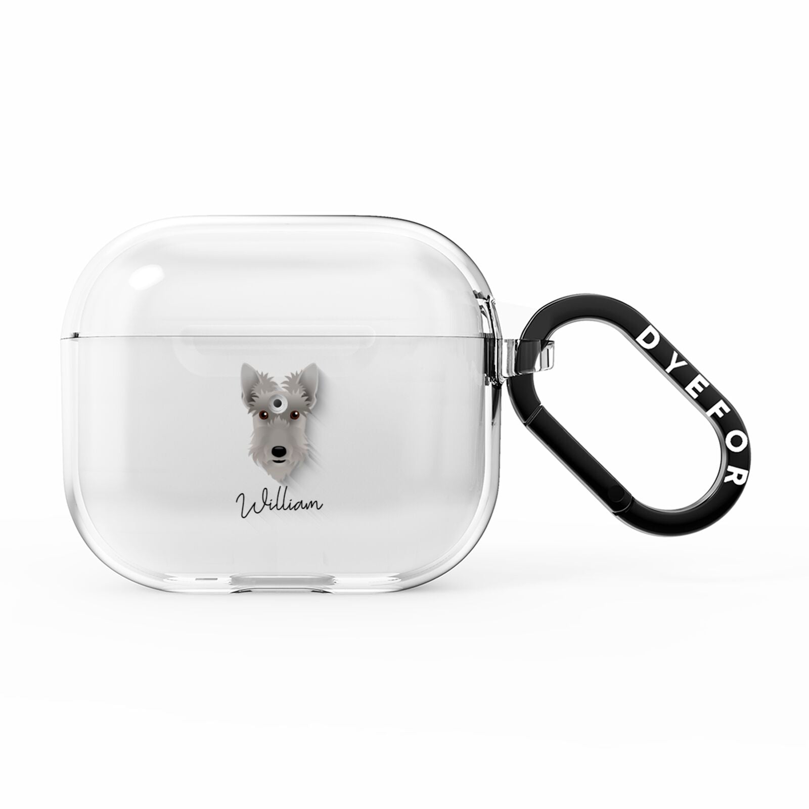 Scottish Terrier Personalised AirPods Clear Case 3rd Gen