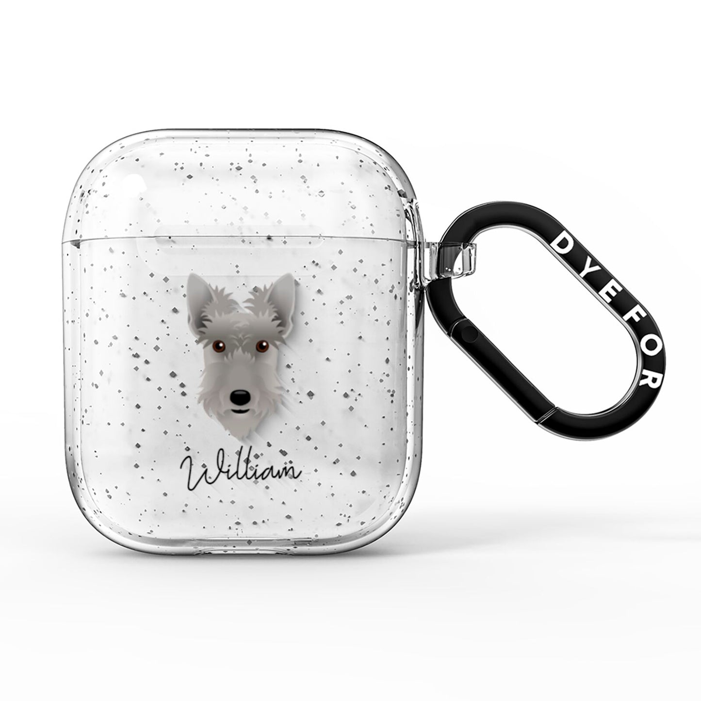 Scottish Terrier Personalised AirPods Glitter Case