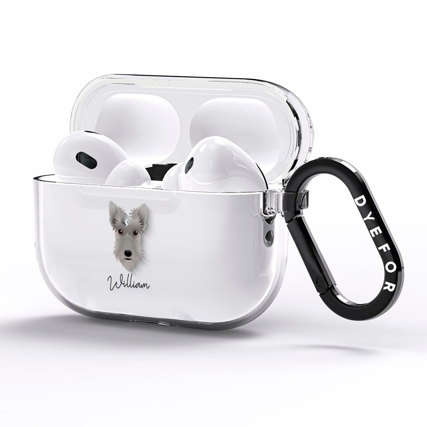 Scottish Terrier Personalised AirPods Pro Clear Case Side Image