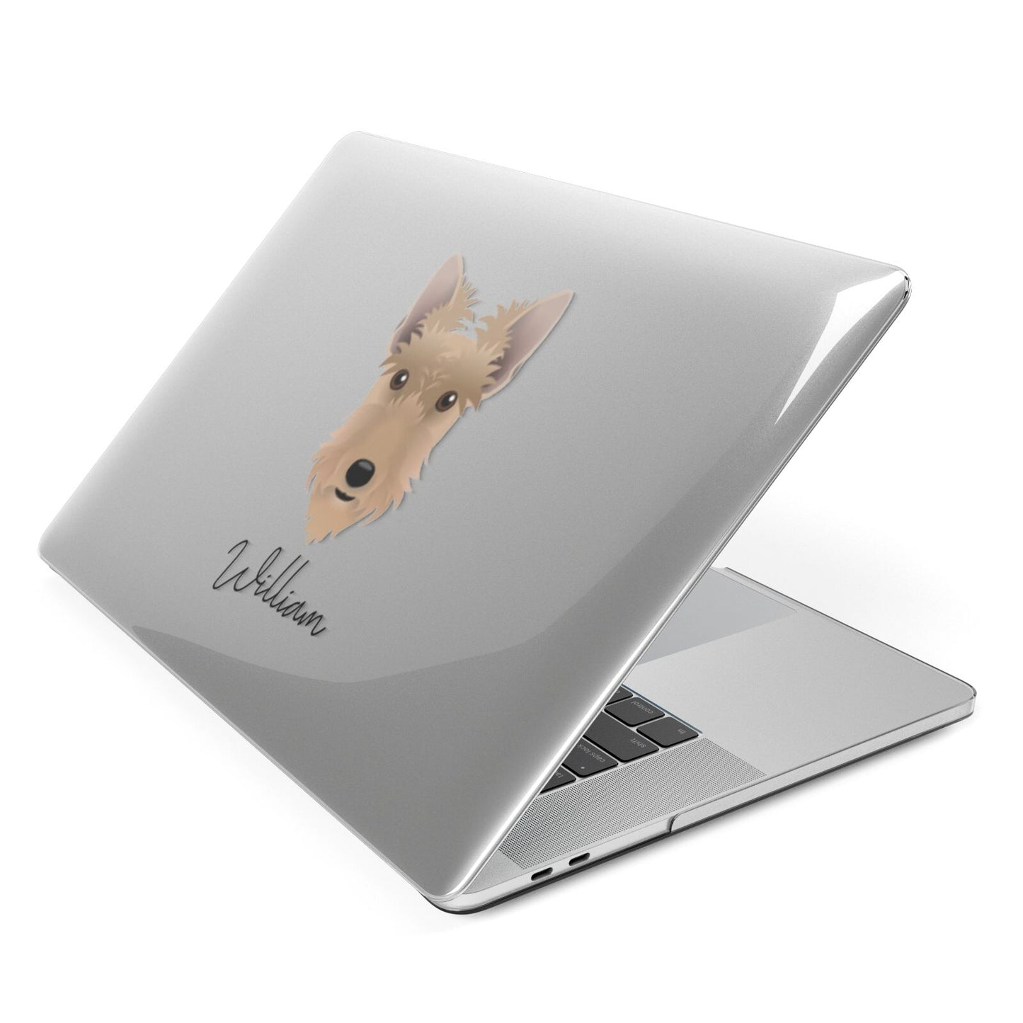 Scottish Terrier Personalised Apple MacBook Case Side View