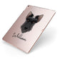 Scottish Terrier Personalised Apple iPad Case on Rose Gold iPad Side View