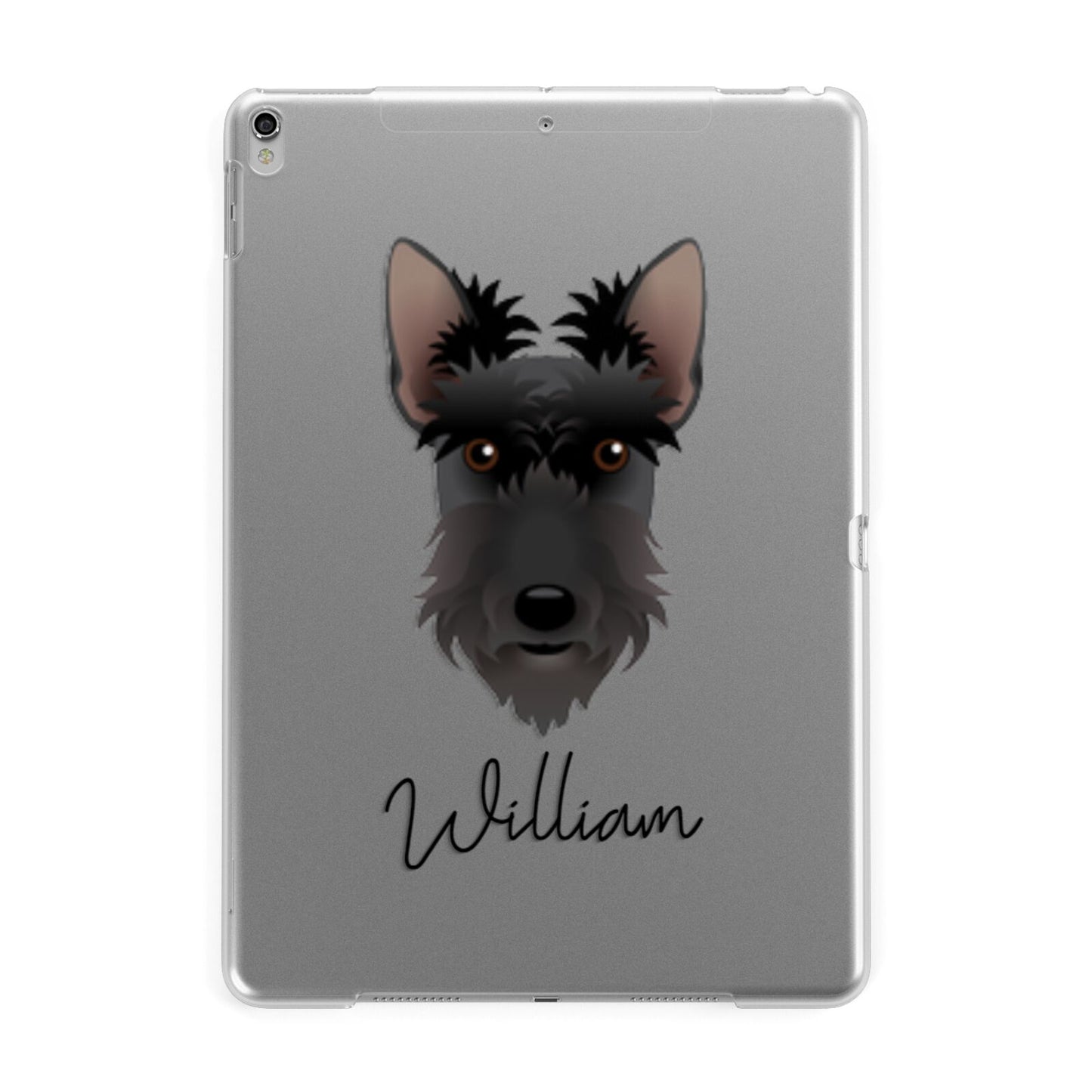 Scottish Terrier Personalised Apple iPad Silver Case