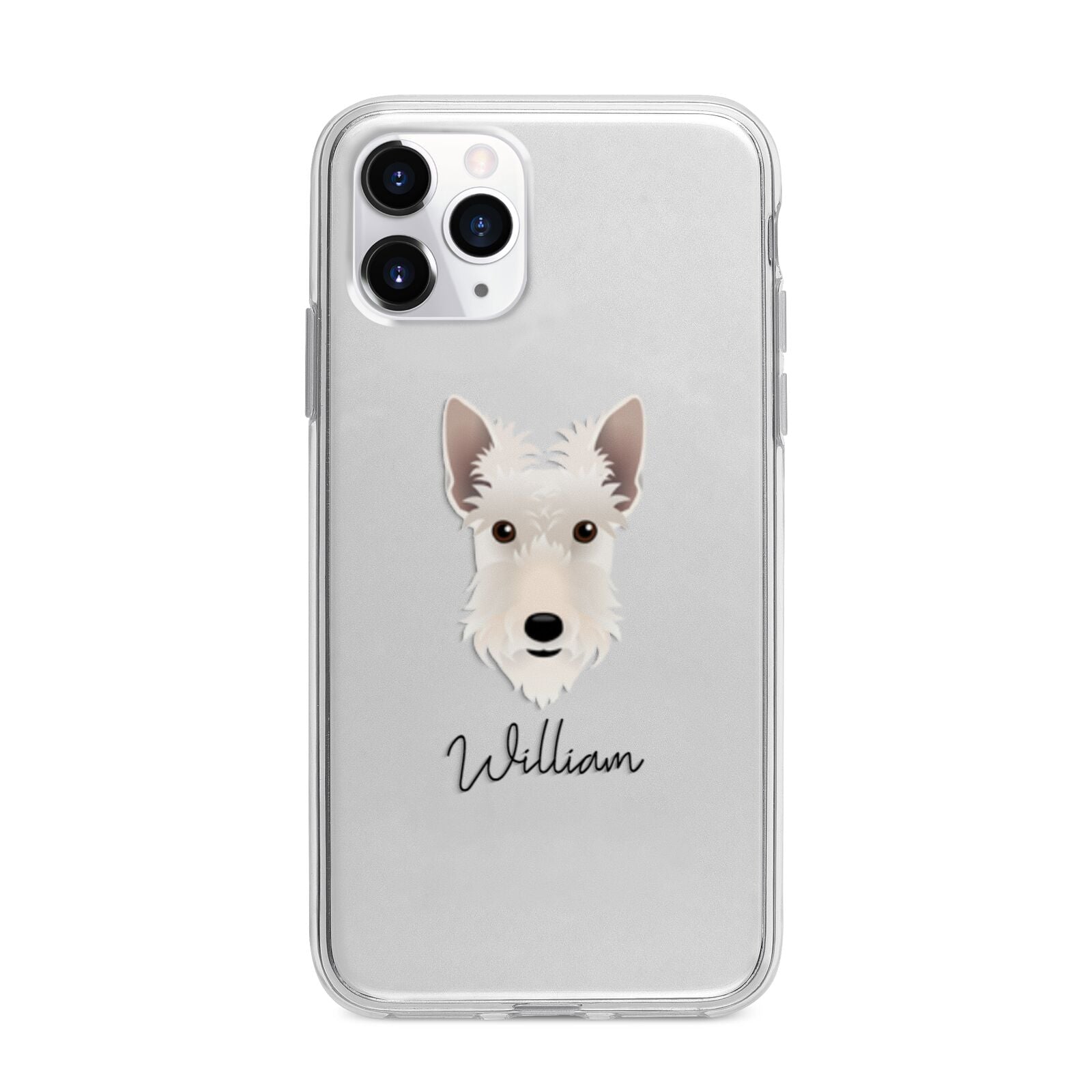 Scottish Terrier Personalised Apple iPhone 11 Pro Max in Silver with Bumper Case