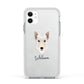 Scottish Terrier Personalised Apple iPhone 11 in White with White Impact Case