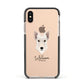 Scottish Terrier Personalised Apple iPhone Xs Impact Case Black Edge on Gold Phone