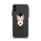 Scottish Terrier Personalised Apple iPhone Xs Impact Case White Edge on Black Phone