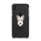 Scottish Terrier Personalised Apple iPhone Xs Max Impact Case Black Edge on Black Phone