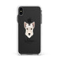 Scottish Terrier Personalised Apple iPhone Xs Max Impact Case White Edge on Black Phone
