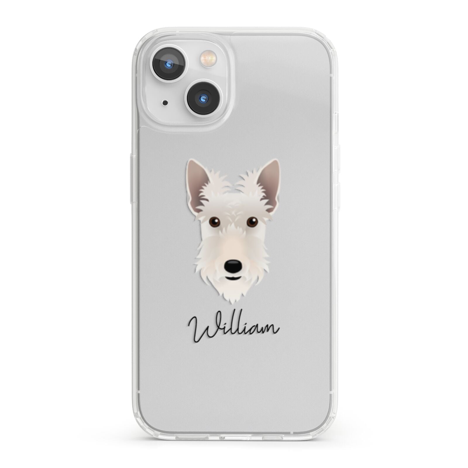 Scottish Terrier Personalised iPhone 13 Clear Bumper Case