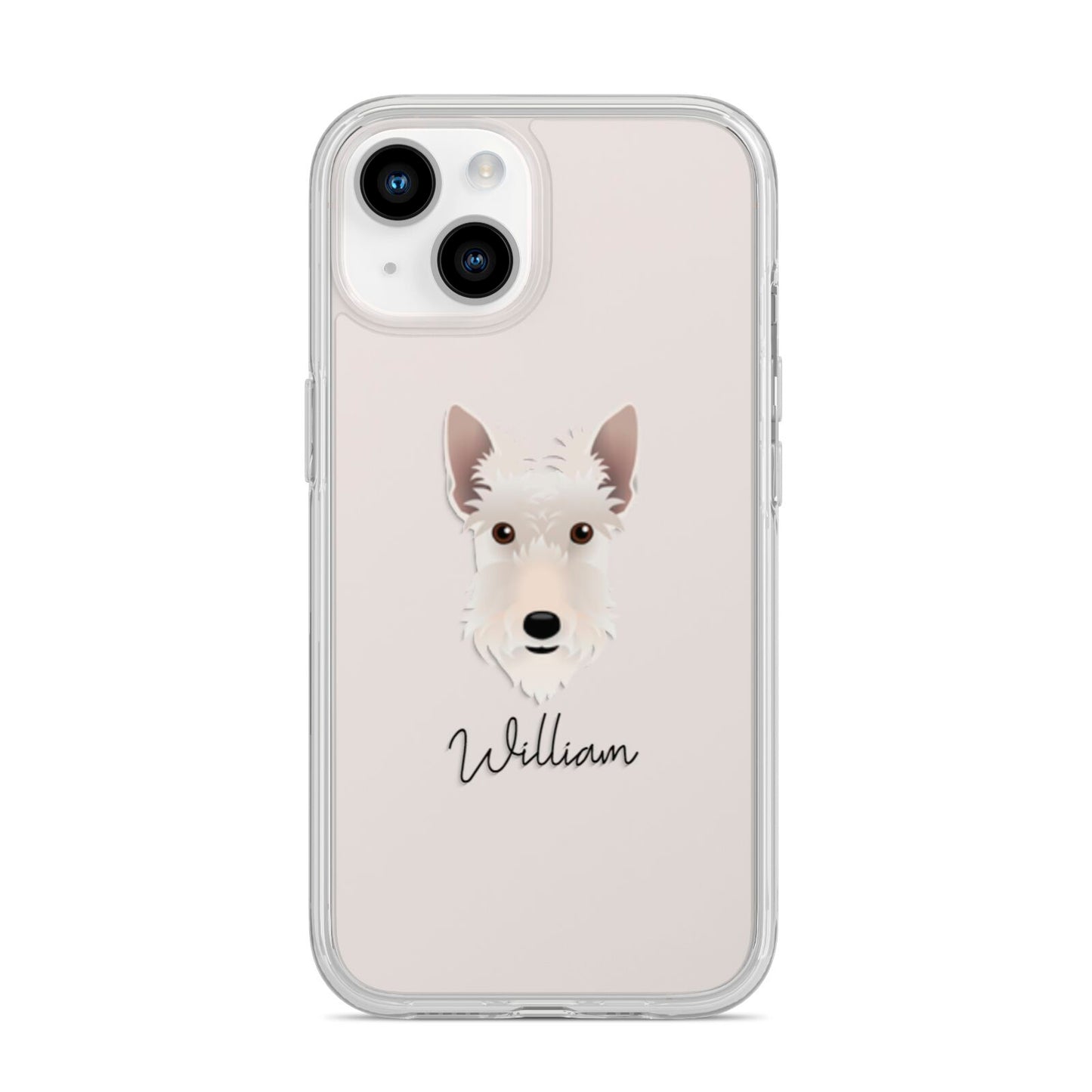 Scottish Terrier Personalised iPhone 14 Clear Tough Case Starlight