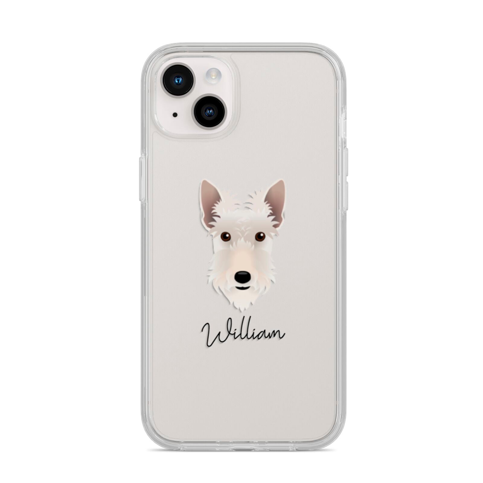 Scottish Terrier Personalised iPhone 14 Plus Clear Tough Case Starlight