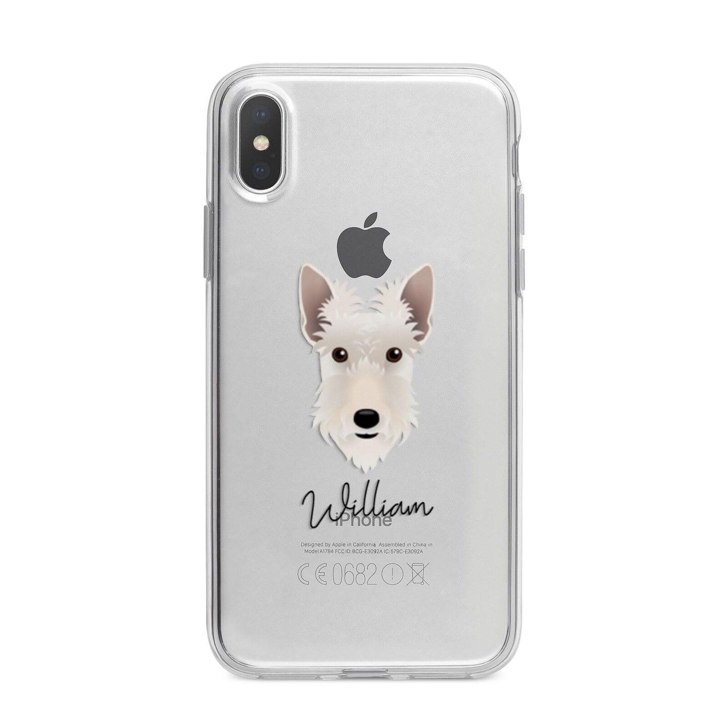 Scottish Terrier Personalised iPhone X Bumper Case on Silver iPhone Alternative Image 1