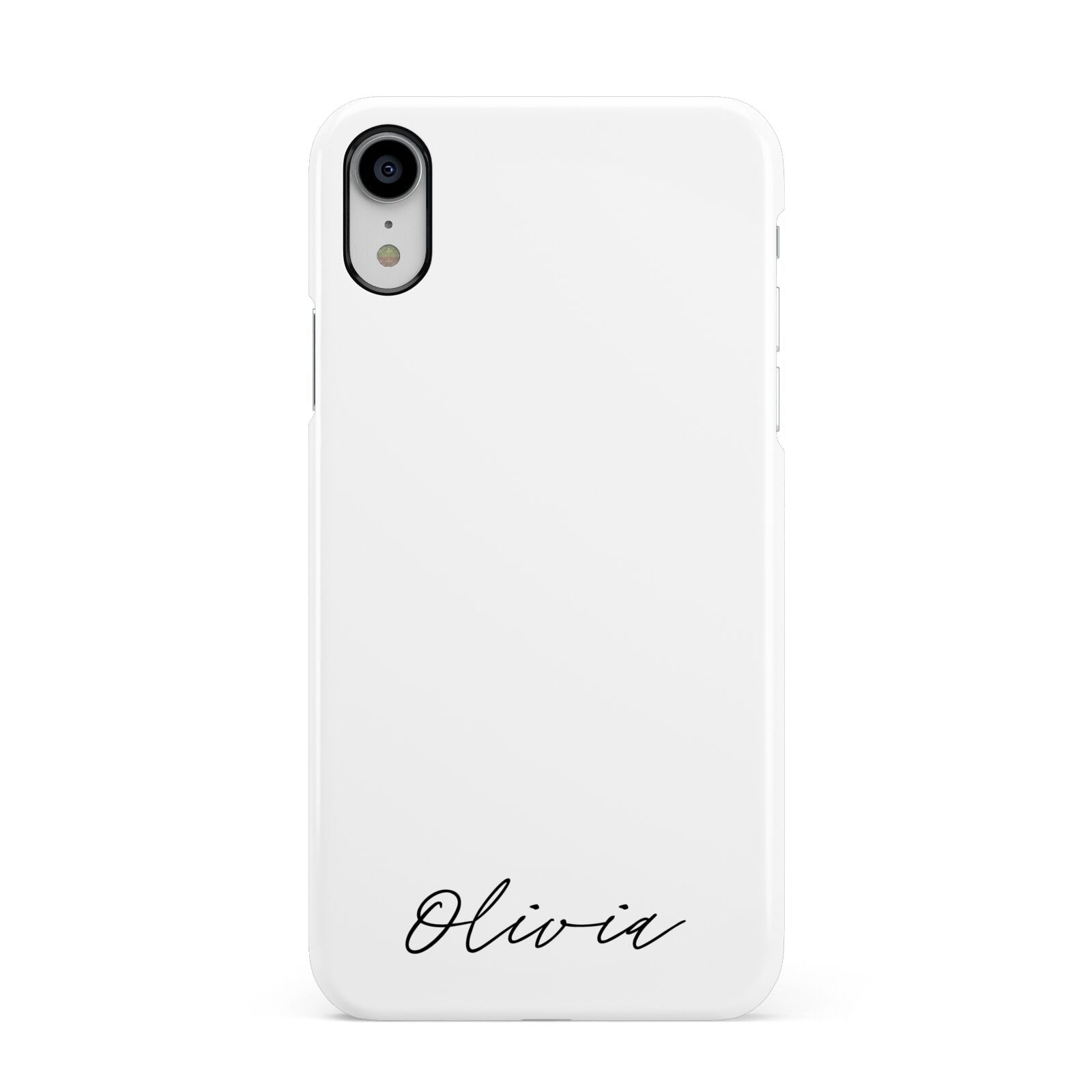 Scroll Text Name Apple iPhone XR White 3D Snap Case