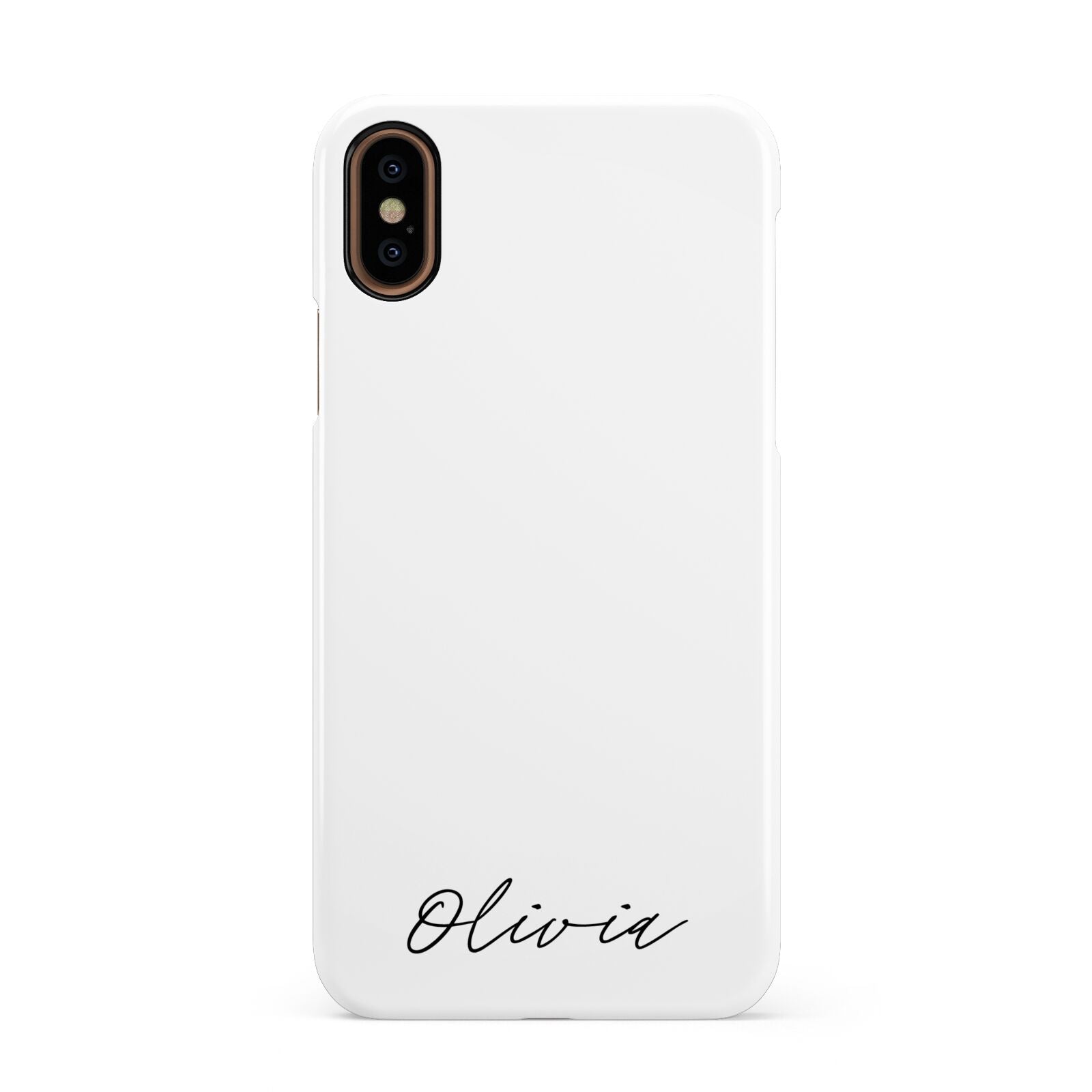 Scroll Text Name Apple iPhone XS 3D Snap Case