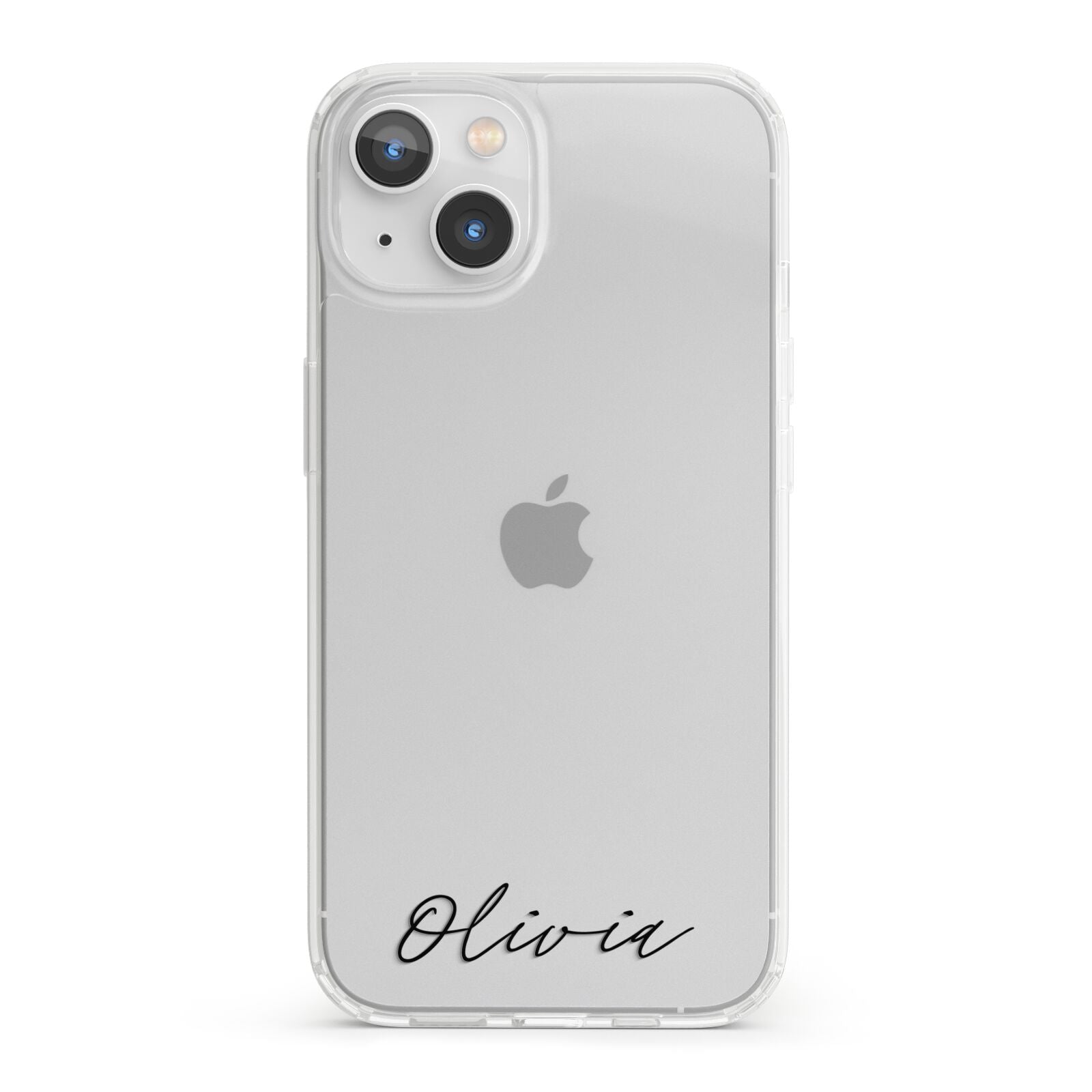Scroll Text Name iPhone 13 Clear Bumper Case