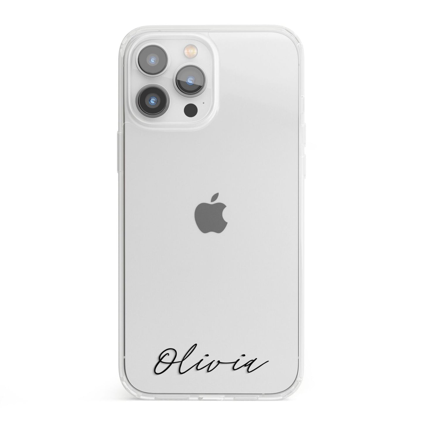 Scroll Text Name iPhone 13 Pro Max Clear Bumper Case