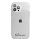 Scroll Text Name iPhone 13 Pro Max TPU Impact Case with White Edges