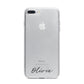 Scroll Text Name iPhone 7 Plus Bumper Case on Silver iPhone